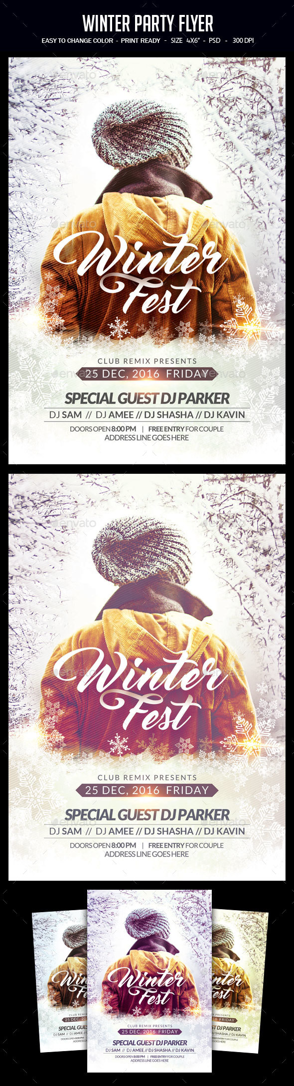 Winter Party Flyer - Clubs & Parties Events