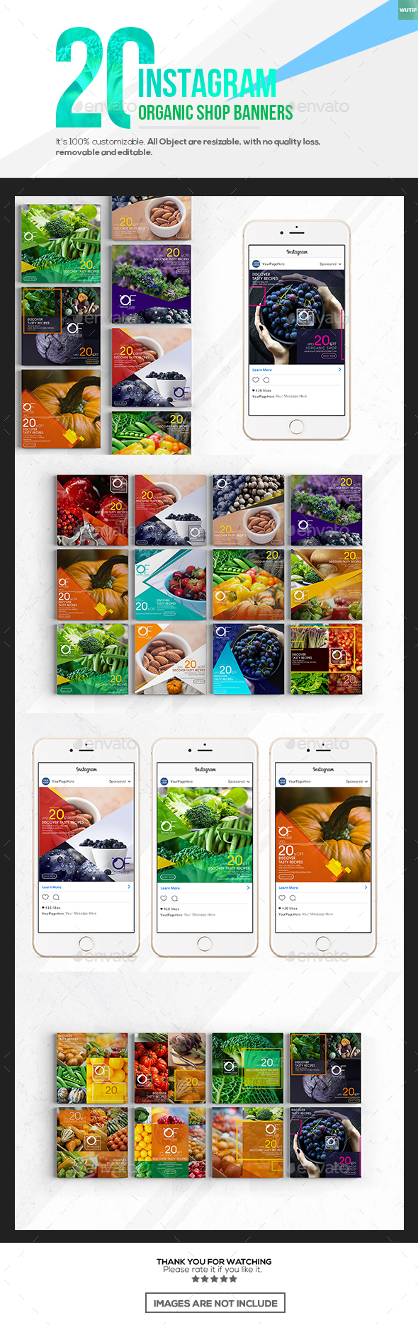 20 Instagram Organic Shop Banners - Miscellaneous Social Media
