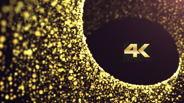 Cinematic Gold Particles Background