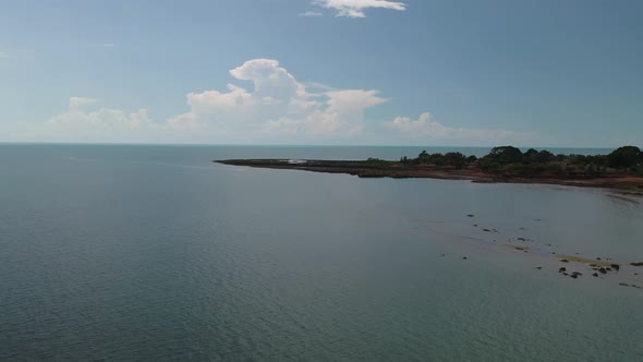 Coastline along East Point, Darwin, Northern Territory 4K Aerial Drone Footage