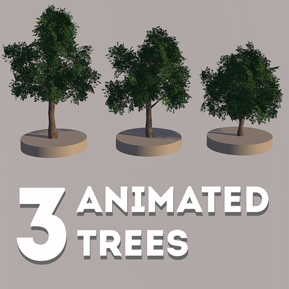 Animated Trees Set - 3Docean 18784115