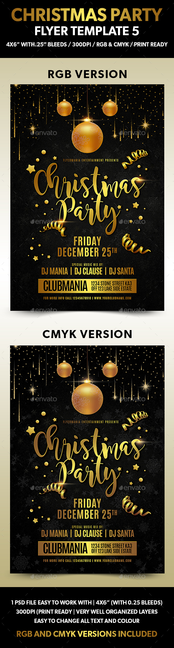 Christmas Party Flyer Template 5 - Events Flyers