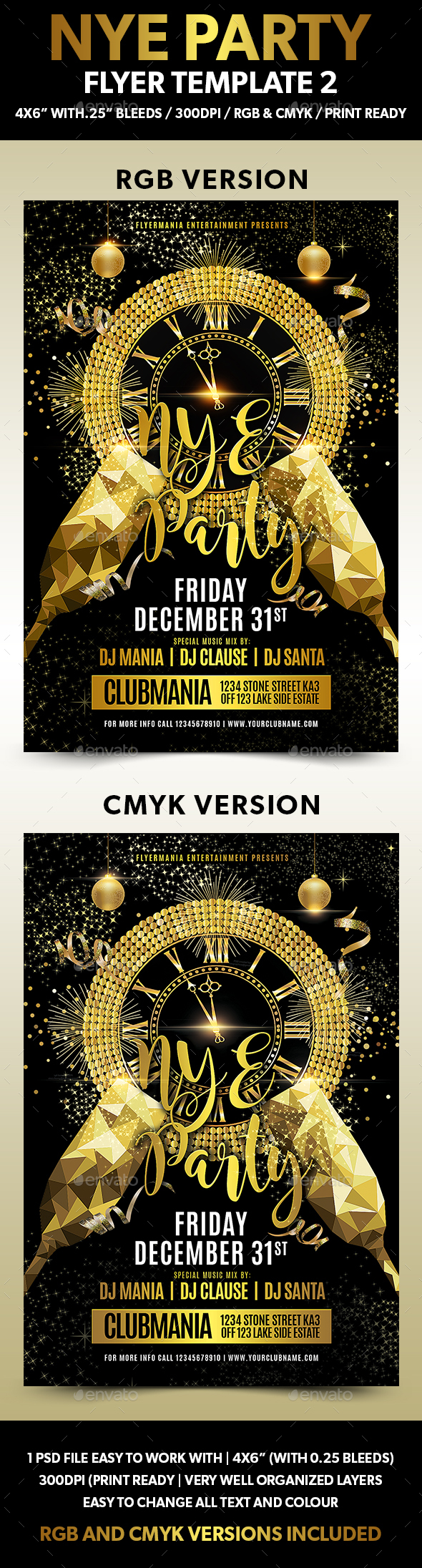 NYE Party Flyer Template 2 - Flyers Print Templates