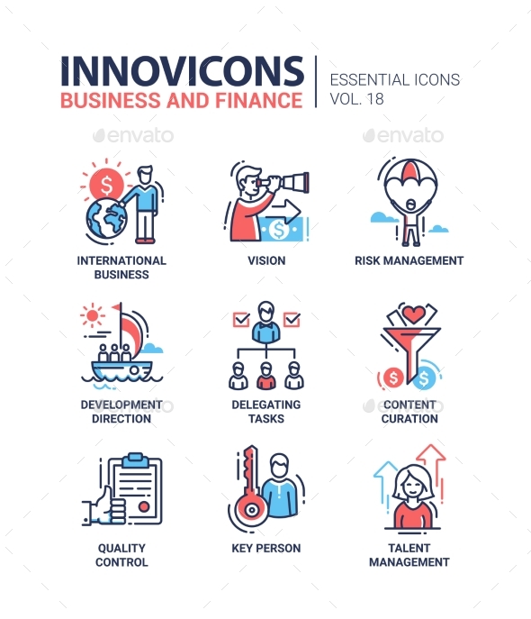 Business and Finance Modern Thin Line Design Icons - Concepts Business