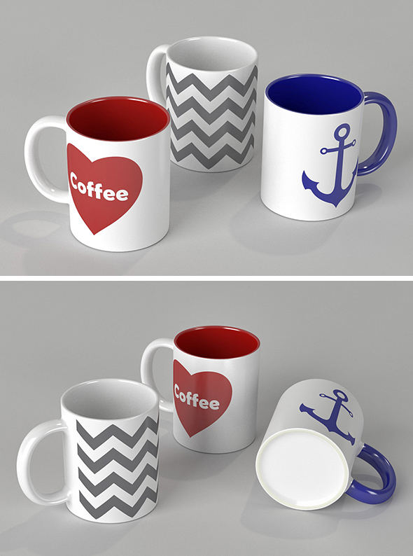Custimizable Coffee Mugs - 3Docean 18788296