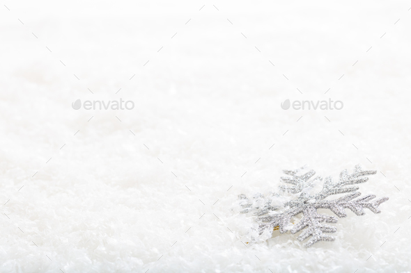 Snow flake on snow background Stock Photo by rawf8 | PhotoDune