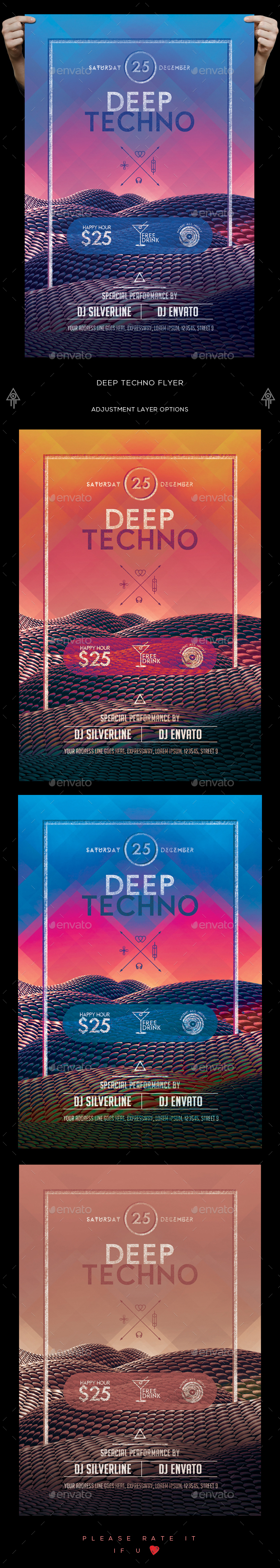 Deep Techno Flyer - Clubs & Parties Events
