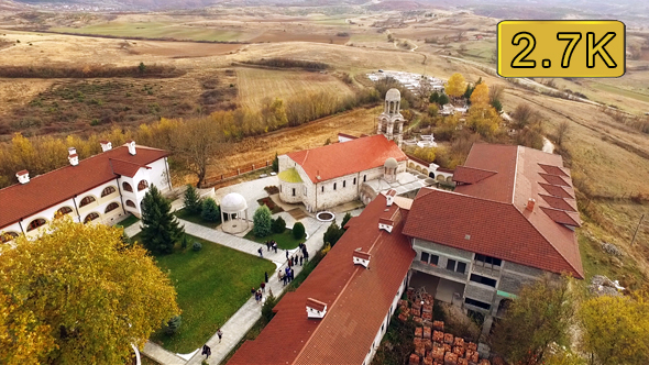 Aerial View Of Monastery