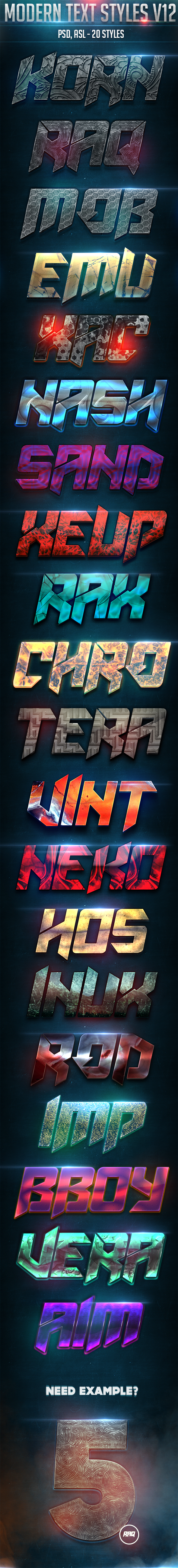 Modern Text Styles V12 - Text Effects Styles