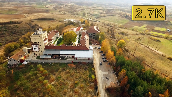 Aerial View Of Monastery