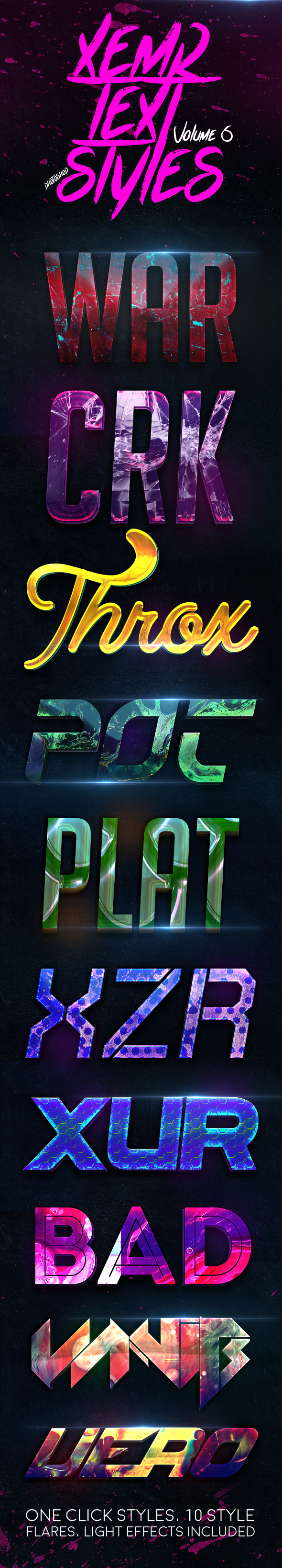 Xemr Photoshop Text Styles V6 - Text Effects Styles