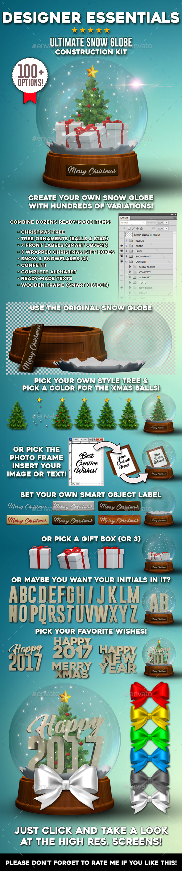 Real Snow Globe Construction Kit - Miscellaneous Print