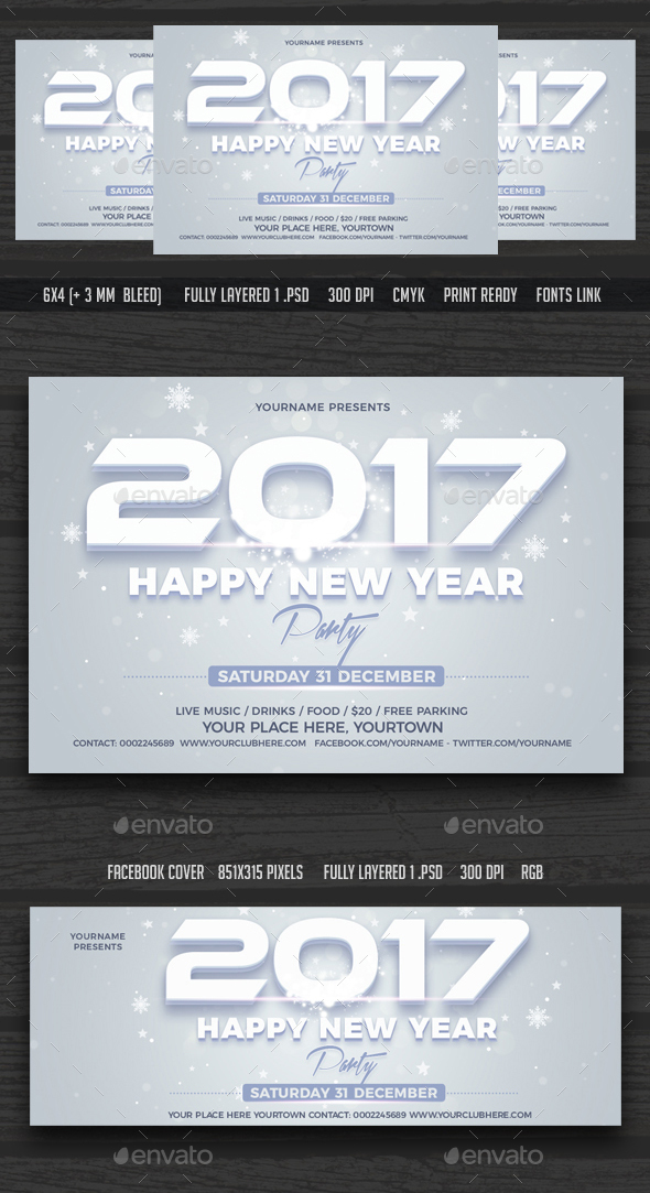 New Year Celebration Flyer - Clubs & Parties Events