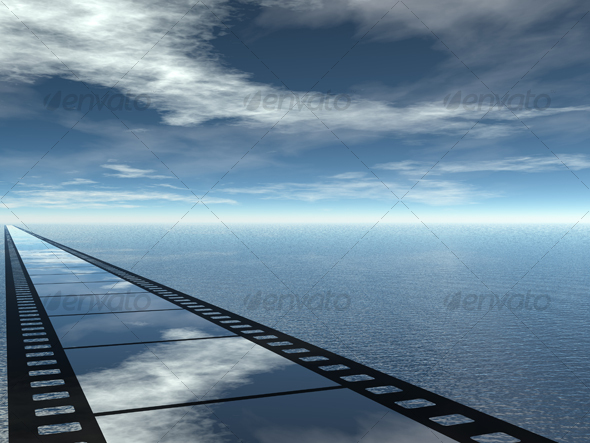 seascape poster for cinema presentation - 3D Backgrounds