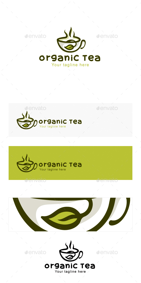 Organic Tea - Natural Drink Logo Design - Objects Logo Templates