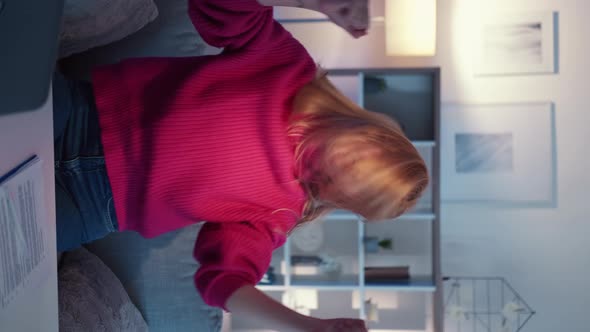 Fun Spirit Overjoyed Woman Home Relax Excited Lady alt