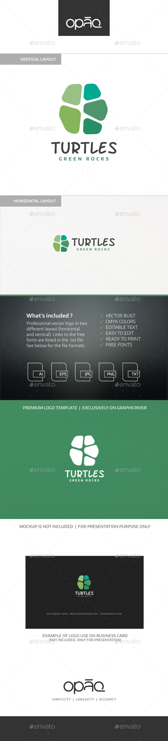 Turtles Logo - Animals Logo Templates