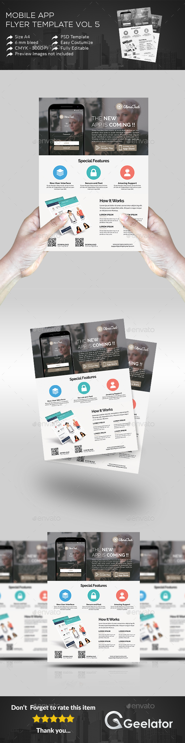 Mobile App Flyer Template 5 - Commerce Flyers