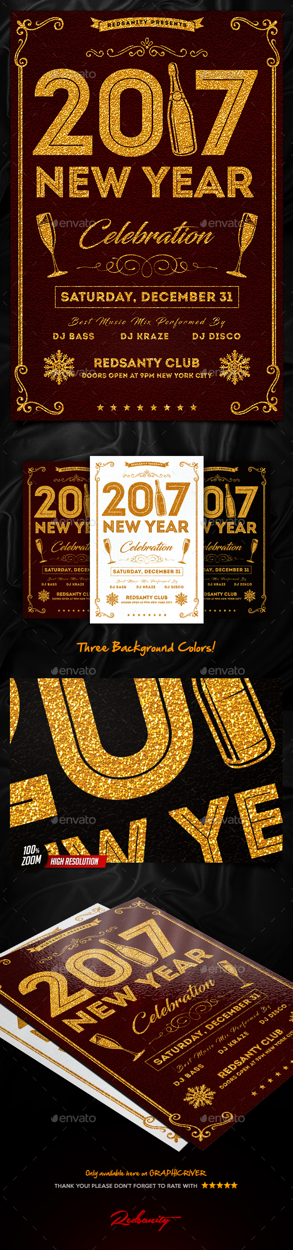 New Year Celebration Flyer - Clubs & Parties Events