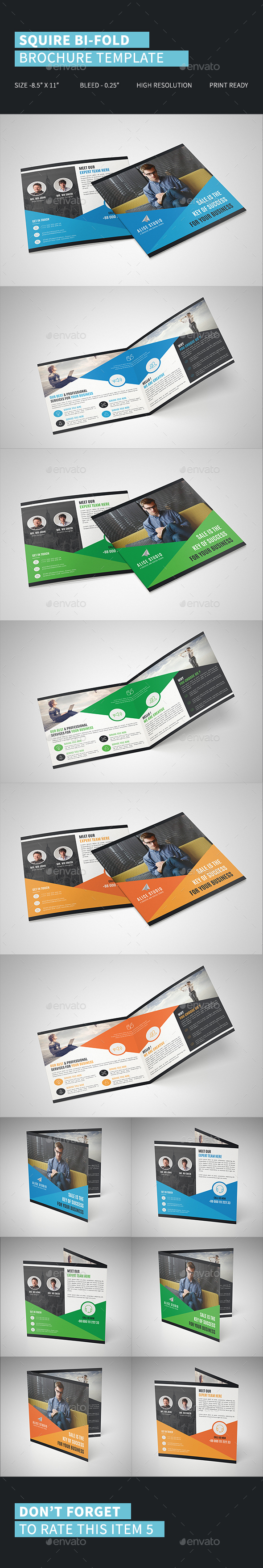 Squire Bi-Fold Brochure Template - Brochures Print Templates