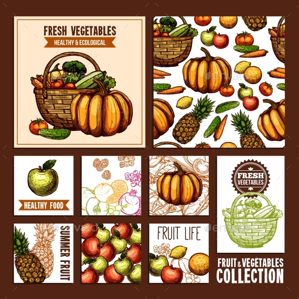 Fruits and Vegetables Cards