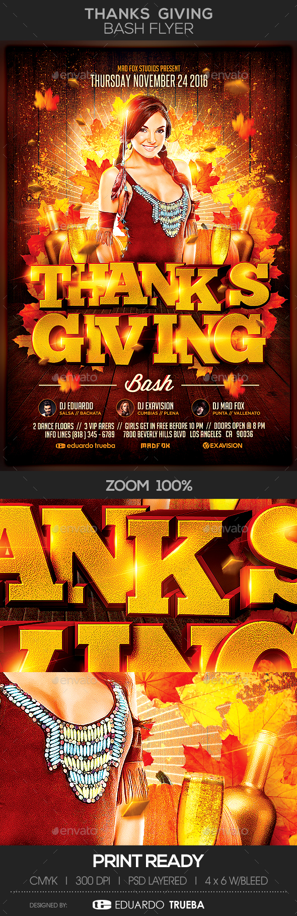 Thanks Giving Bash Flyer - Flyers Print Templates