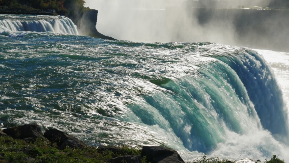 The Powerful Energy Of Nature - Niagara Falls. The View From The American Side. In The Picture, One alt