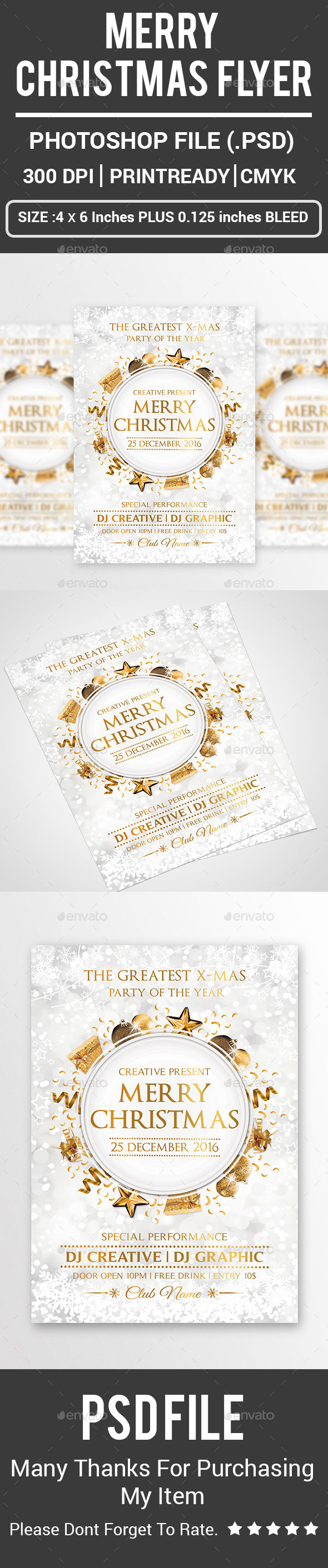 Merry Christmas Flyer - Clubs & Parties Events