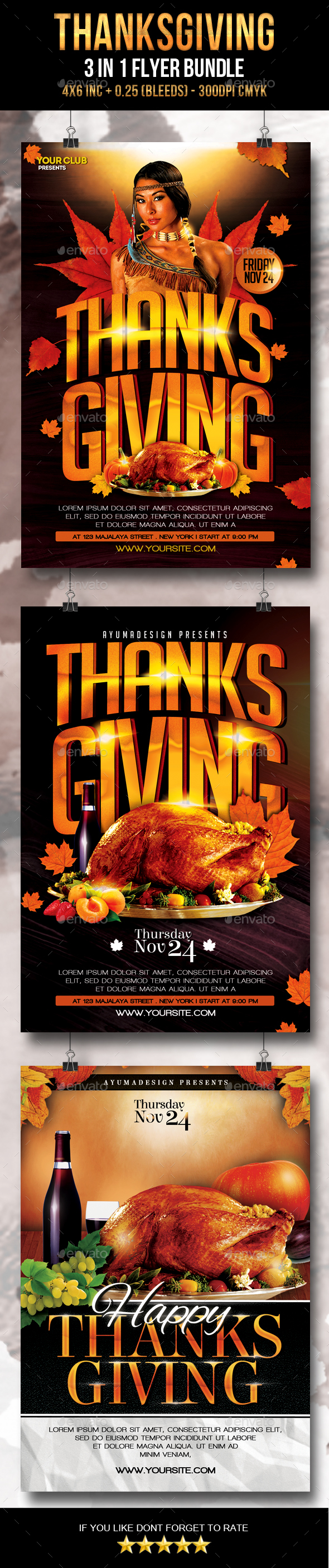 Thanksgiving Flyer Bundle