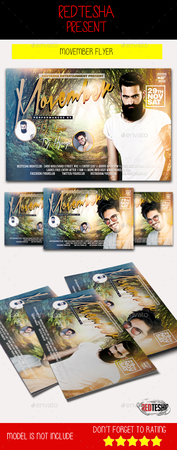 Movember Flyer - Clubs & Parties Events