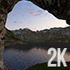 Flying Through The Hole Cliff Above The Lake Flying Through The Hole Cliff Above The Lake - VideoHive Item for Sale