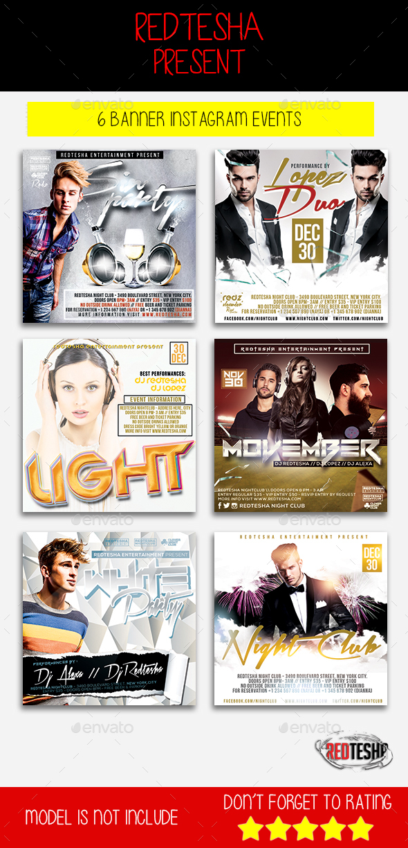 Instagram Banner Events - Banners & Ads Web Elements