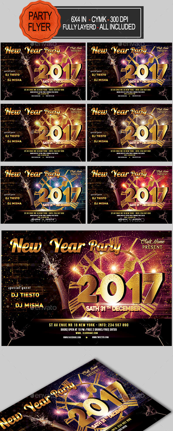 New Year Party Flyer - Holidays Events