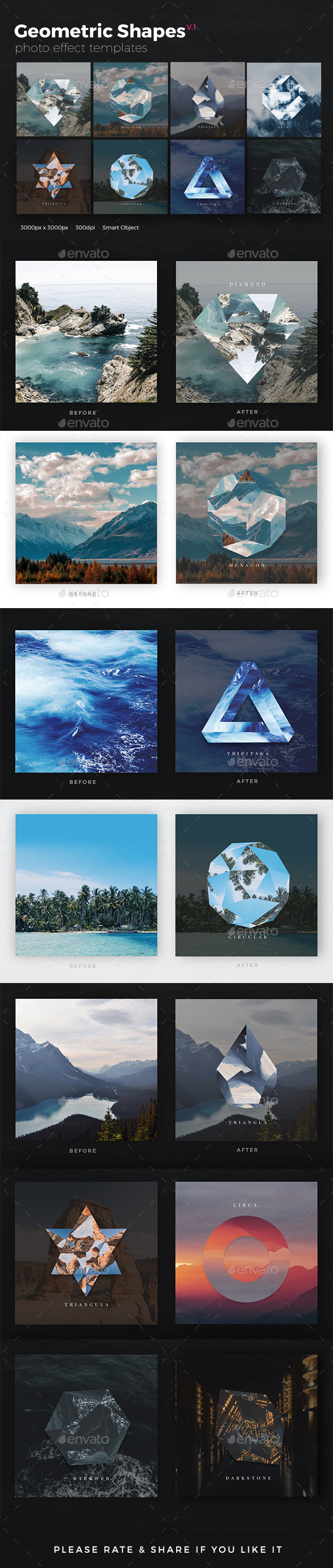 Geometric Shapes Photo Templates v1 - Photo Templates Graphics