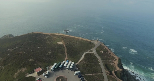 Cabo Da Roca Light House Aerial Video