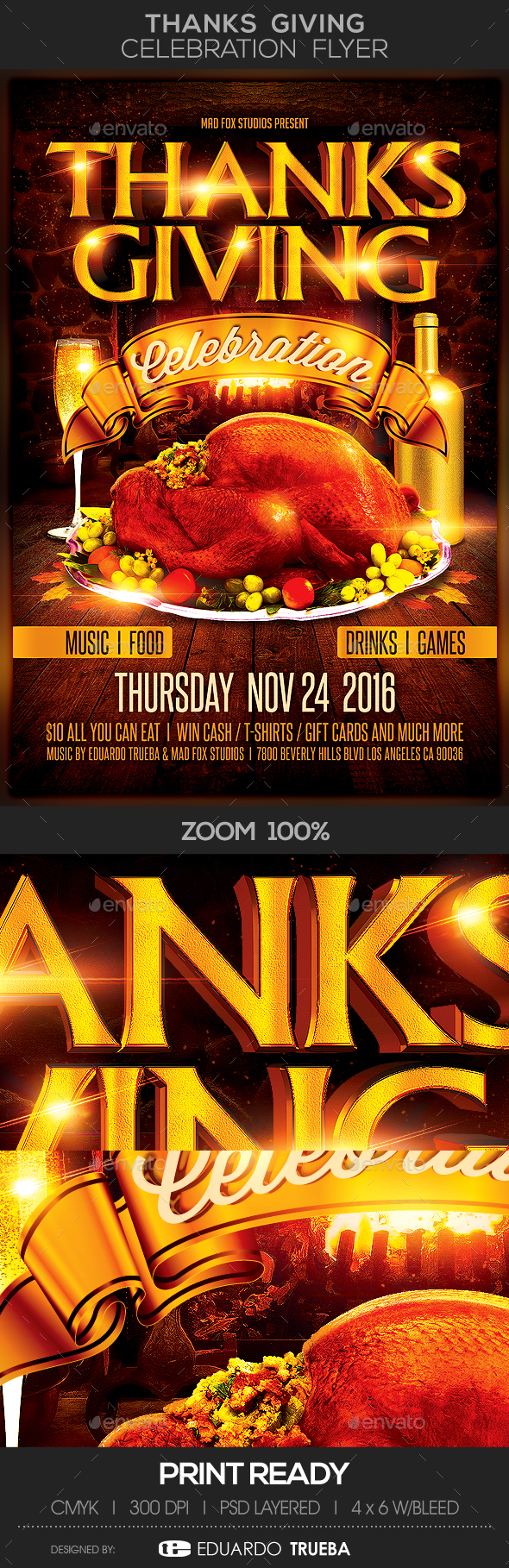 Thanks Giving Celebration Flyer - Events Flyers