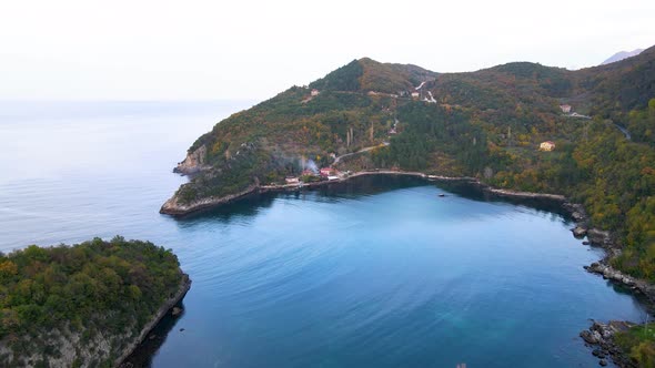 Gideros bay on the black sea, Kastamonu, Cide-Gideros, beautiful sea bay in autumn alt