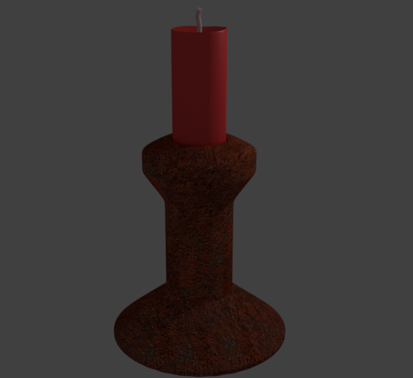 Candle with Stand - 3Docean 18835059