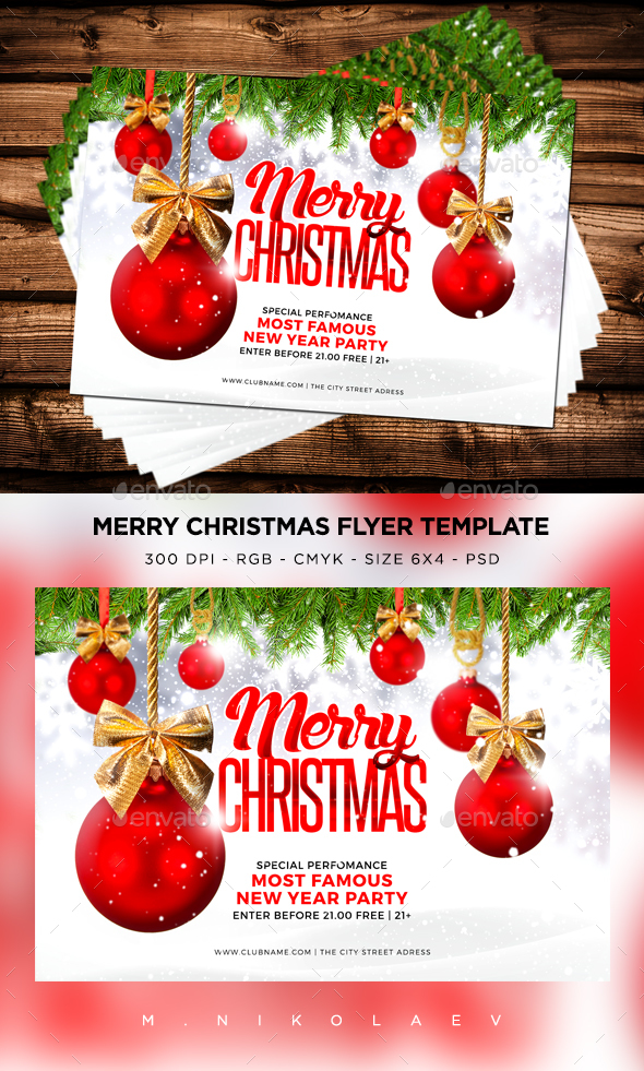Merry Christmas Flyer By Maksn Graphicriver