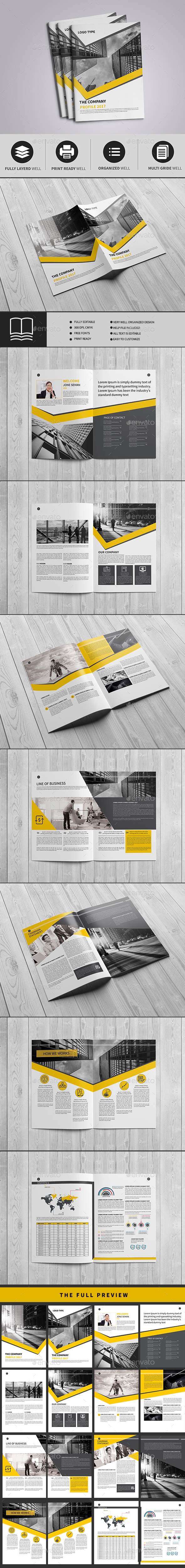 Company Profile A4 - Brochures Print Templates