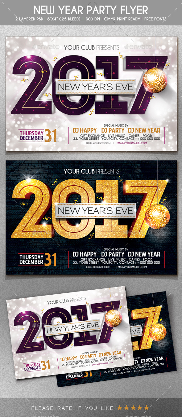 New Year Party Flyer - Clubs & Parties Events