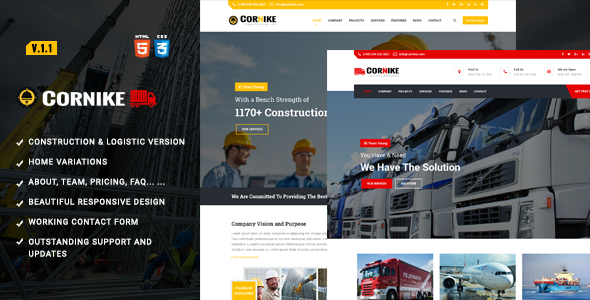 Cornike | Construction Company HTML Template