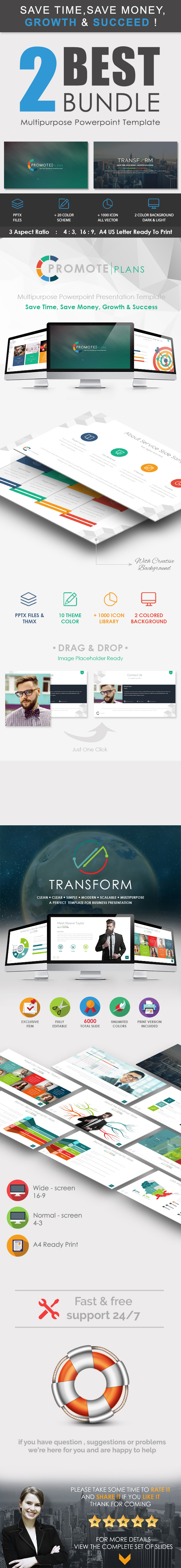 2 IN 1 - Powerpoint Presentation Template - Business PowerPoint Templates