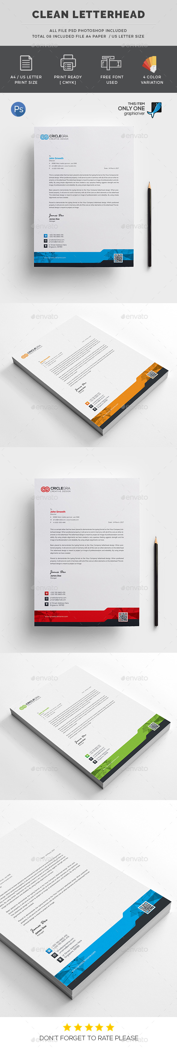 Letterhead - Stationery Print Templates
