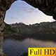Flight Through The Hole Cliff Above The Lake Flight Through The Hole Cliff Above The Lake - VideoHive Item for Sale