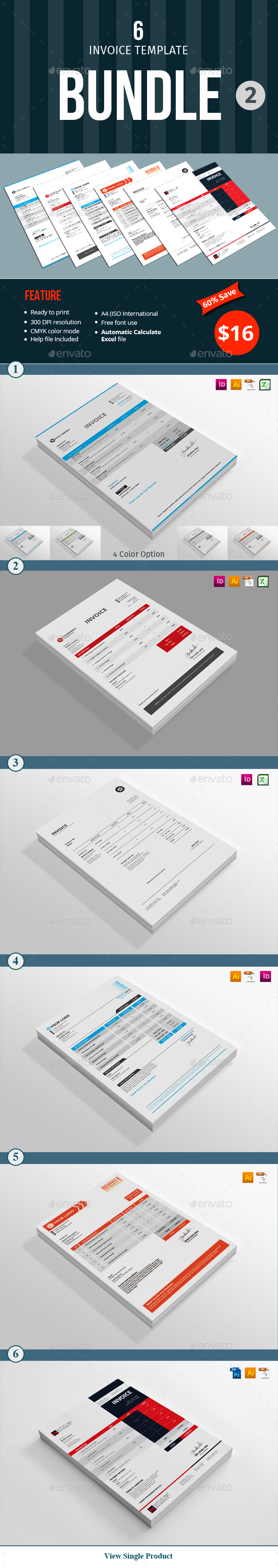 Invoice Template Bundle - 2 - Proposals & Invoices Stationery