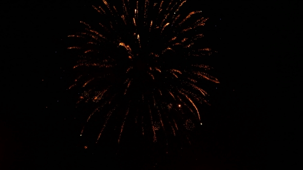 Colorful Fireworks In Dark Night Sky. alt