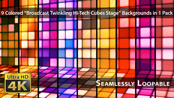 Broadcast Twinkling Hi-Tech Cubes Stage - Pack 02