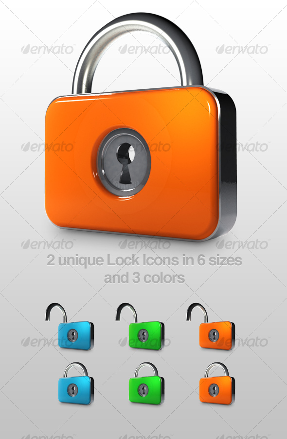 Slick lock icon - Man-made objects Objects