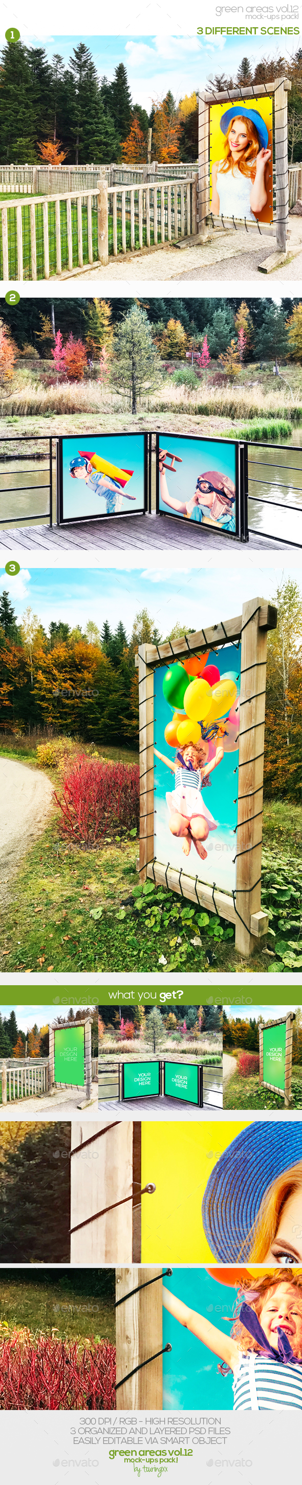 Green Areas Vol.12 Mock-Ups Pack - Signage Print